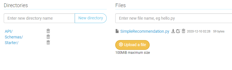 PythonAnywhere File Directory