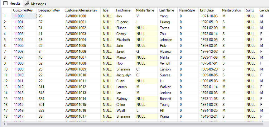 Example 1: Pulling All Data - Single Table