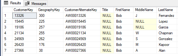 Example 1 Query: Filtering a Text Column