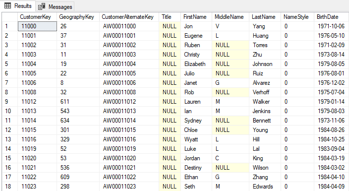 Example 4 Query: Filtering by Date Columns